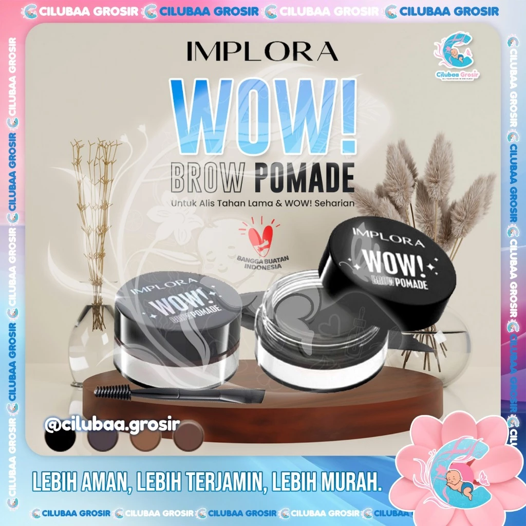 Implora Wow Brow Pomade Alis 2.5gr Tersedia 4 Warna
