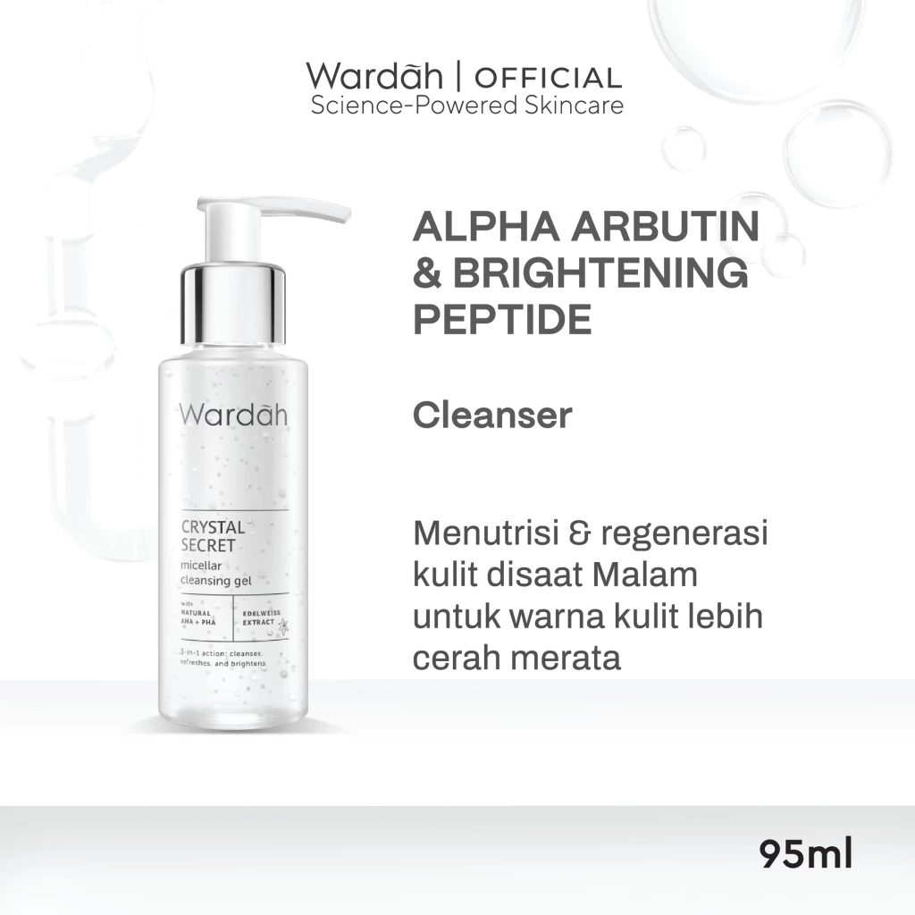 Wardah Crystal Secret Micellar Cleansing Gel 95ml