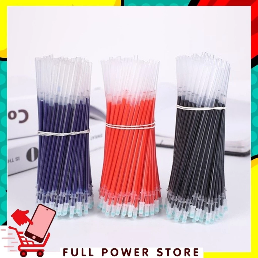 FPS Refill Tinta Pulpen Gel Isi 5Pcs Tinta Pena cair Isi Ulang 0.5mm Tinta Pulpen Warna Biru Hitam Merah Isi Ulang Pulpen Gel Murah 5 Pcs