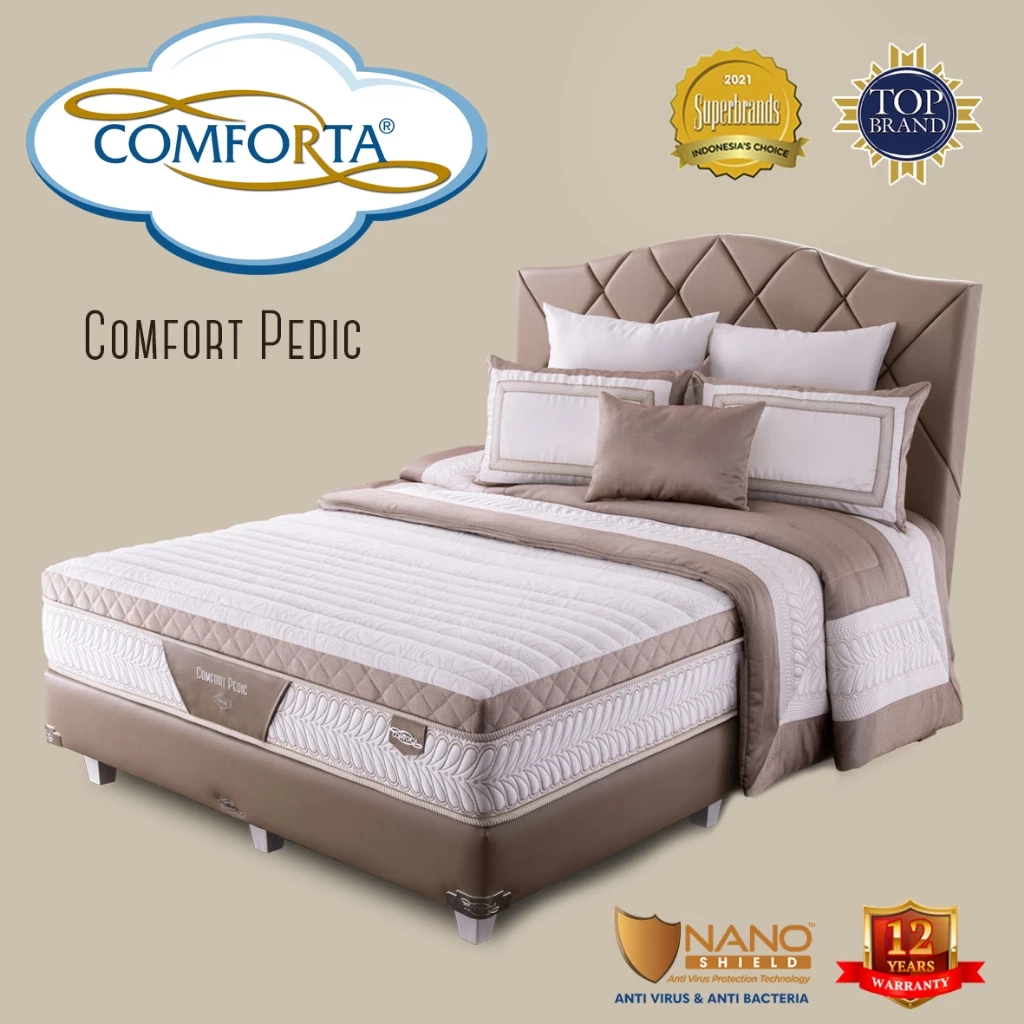 Comforta Kasur Springbed Comfort Pedic | Matras 100 120 160 180 200 - 200x200 | SP Mattress
