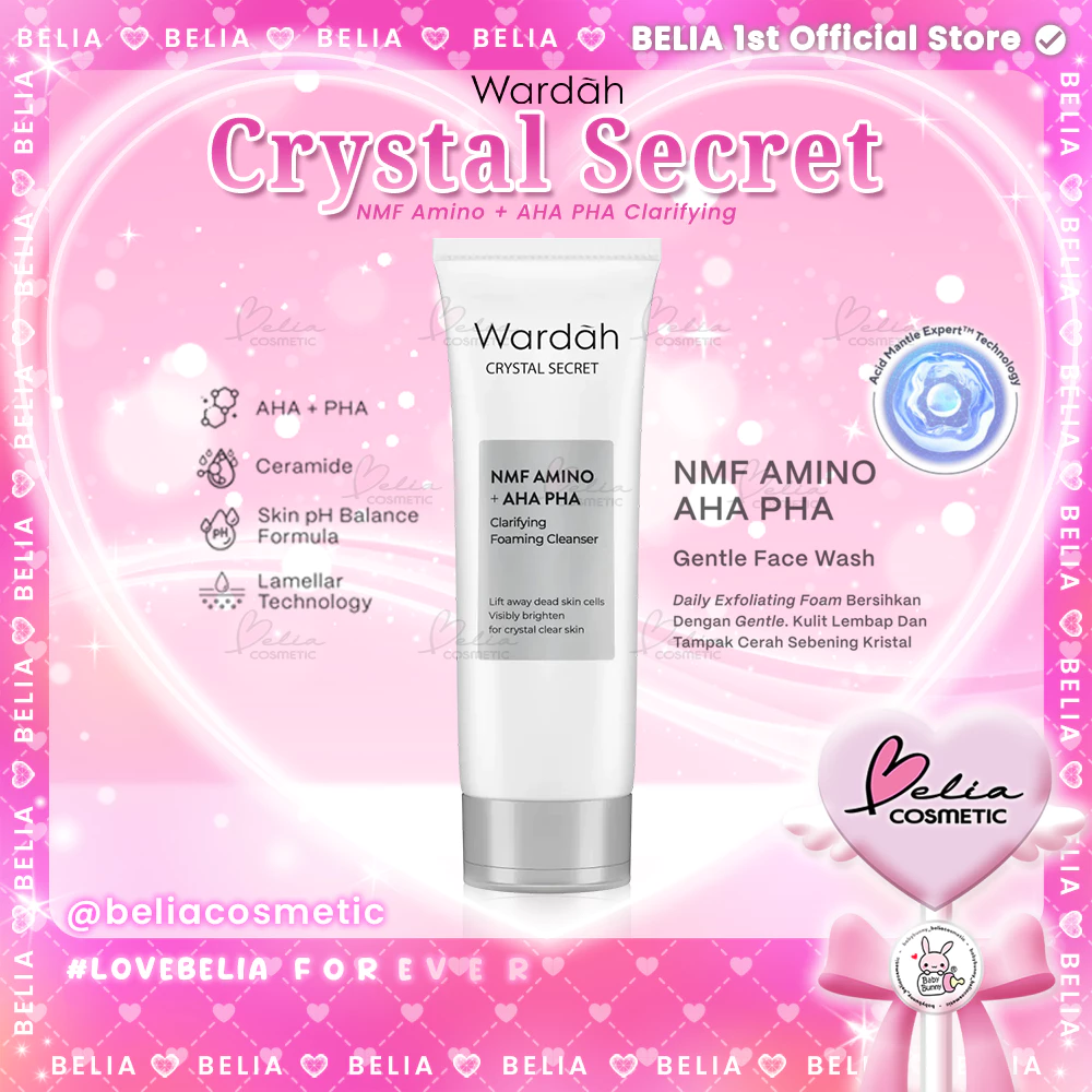 Wardah Crystal Secret NMF Amino + AHA PHA Clarifying Foaming Cleanser 100ml