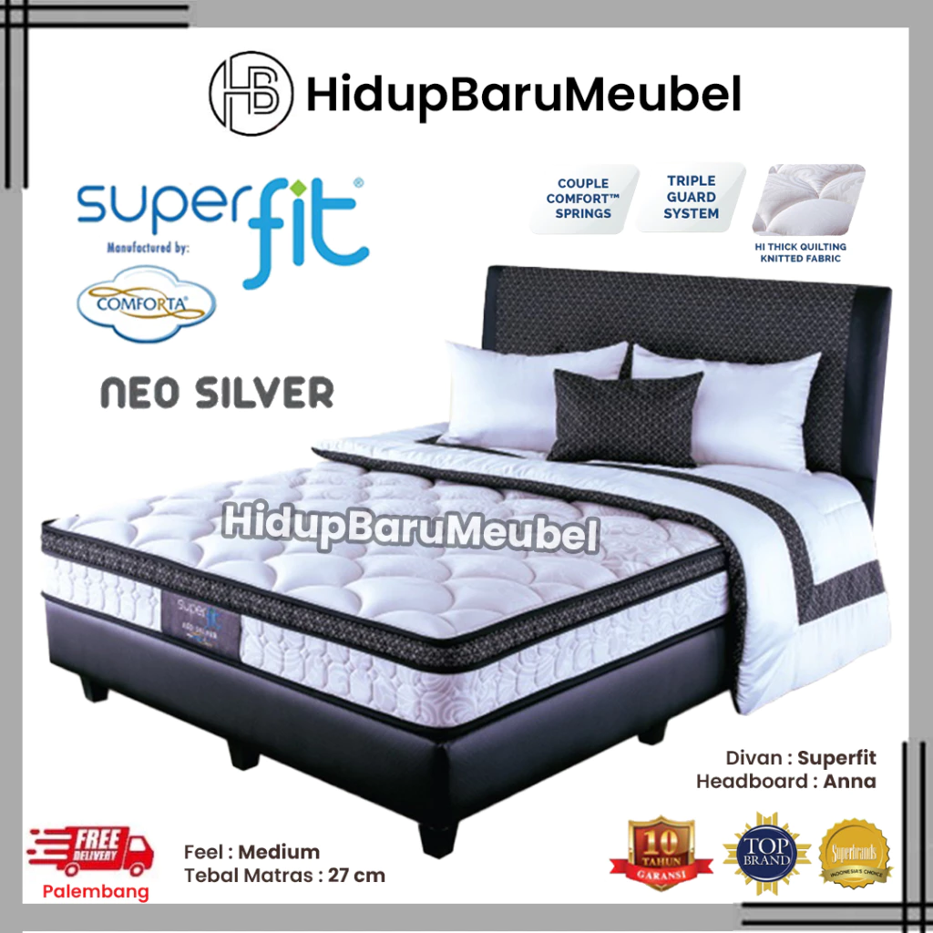 Springbed Superfit NEO SILVER by Comforta / Spring Bed Kasur Matras Comforta / Tempat Tidur Kasur Tebal Hotel