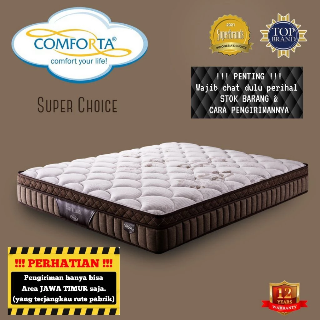 Springbed Comforta Super Choice ( Matras / Kasur Saja ) 90 / 100 / 120 / 140 / 160 / 180 / 200