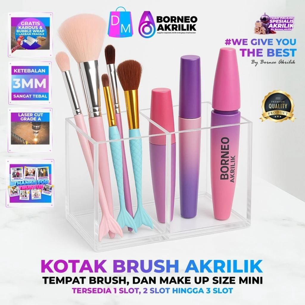 AKRILIK MINI PENYIMPANAN KOSMETIK AKRILIK BRUSH WADAH AKRILIK AKSESORIS KOSMETIK RAK KOSMETIK AKRILIK DISPLAY STORAGE AKRILIK KREASI AKRILIK STANDING AKRILIK WADAH BROSUR BORNEO AKRILIK DILEMASHOP AKRILIK BANJARMASIN AKRILIK BANJARBARU