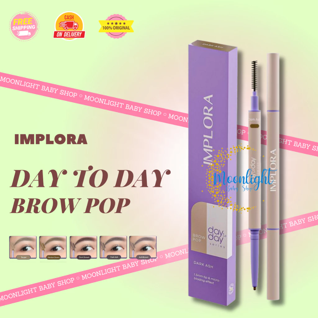 Implora Day To Day Series Brow Pop Waterproof | Pensil Alis Implora