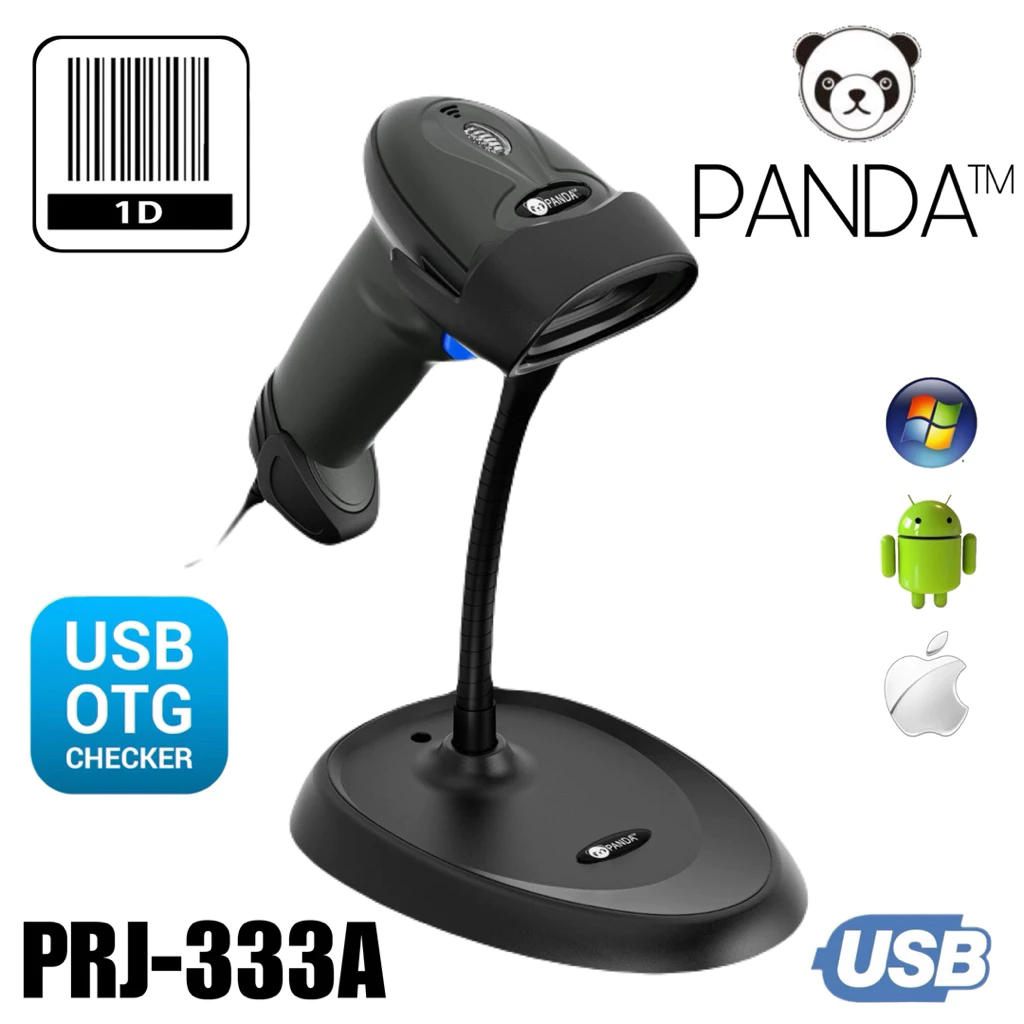 08. Auto-Sensing Laser 1D Barcode Scanner PANDA PRJ-333A Auto-Scan USB