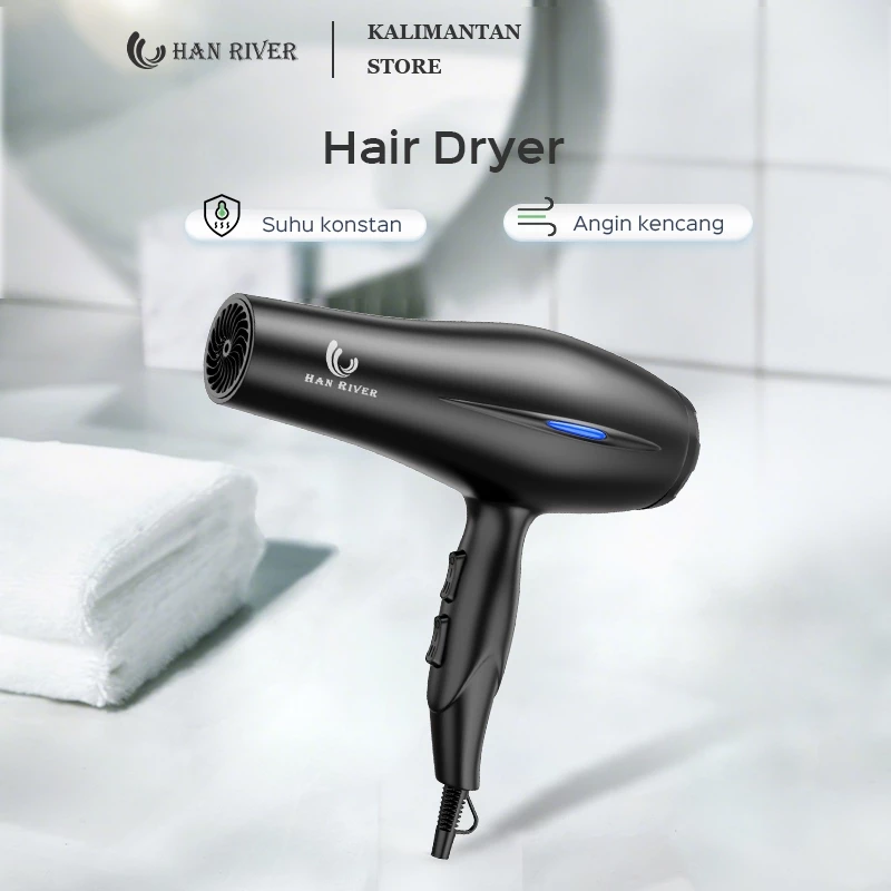 [Pengiriman dari Banjarmasin]HAN RIVER Hair Dryer HRHD01BK Pengering Rambut Anion Salon Haircare