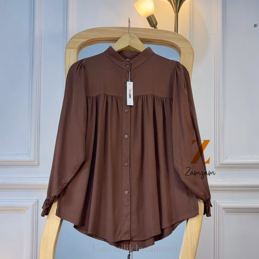 ALYSSA BLOUSE KEMEJA WANITA MODEL TERBARU ATASAN RAYON TWILL