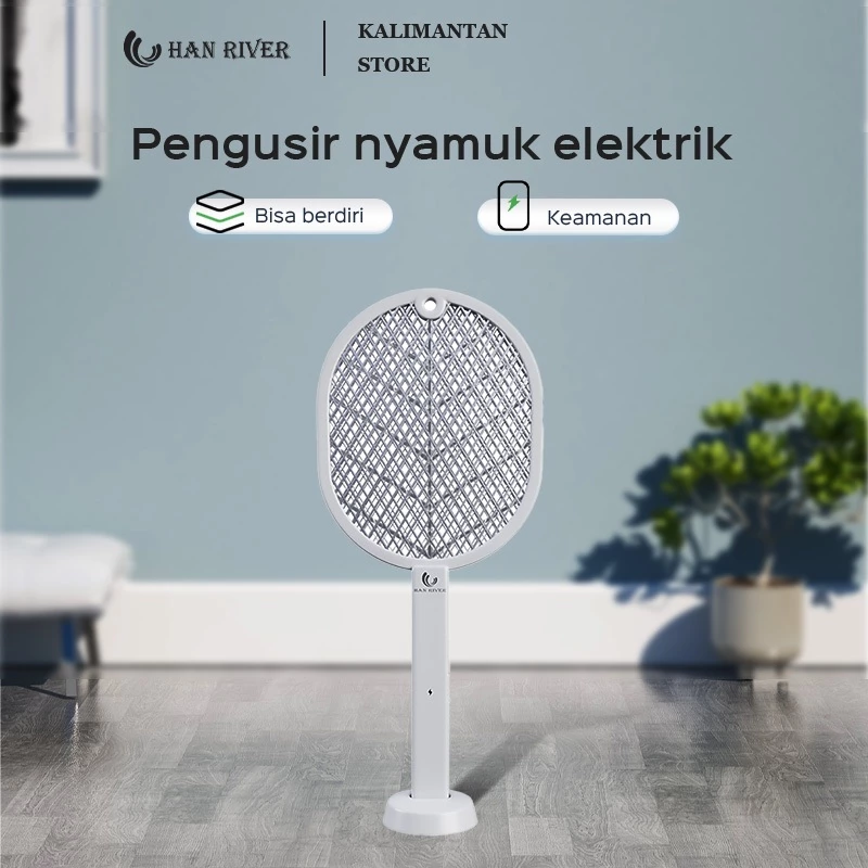 [Pengiriman dari Banjarmasin]HAN RIVER Raket Pembasmi Nyamuk / Lampu Pembunuh Nyamuk  2 in1