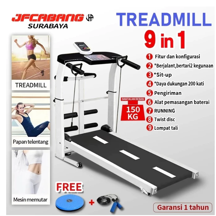 Treadmill Manual MultiFungsi Treadmill 15 in 1-Alat Fitness Termurah di BANJARMASIN KALIMANTAN SELATAN READY STOCK