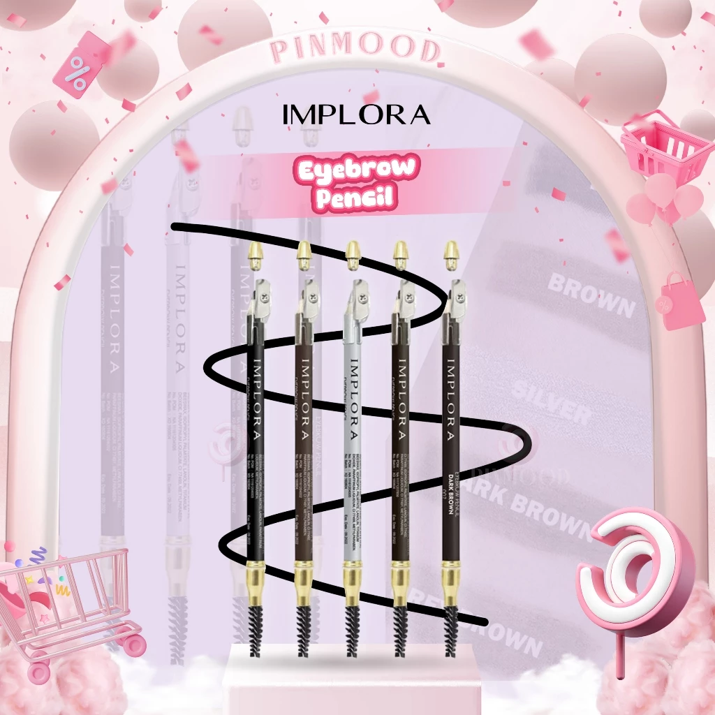 IMPLORA - PENSIL ALIS - Eyebrow Pencil Smooth Texture Pigmented Perfect Line Easy To Use