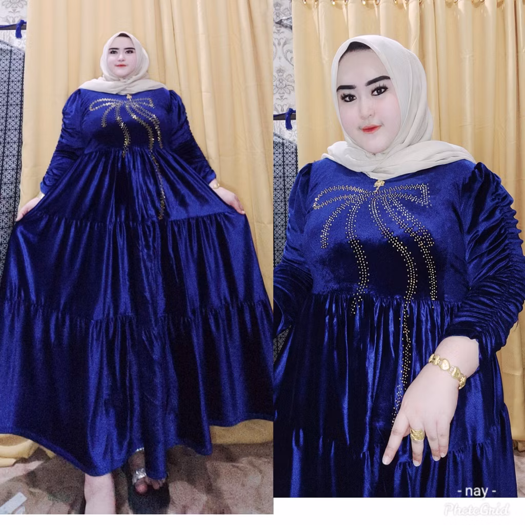 Dress Liesa Full Bludru Swaroski Mewah Viral 2025