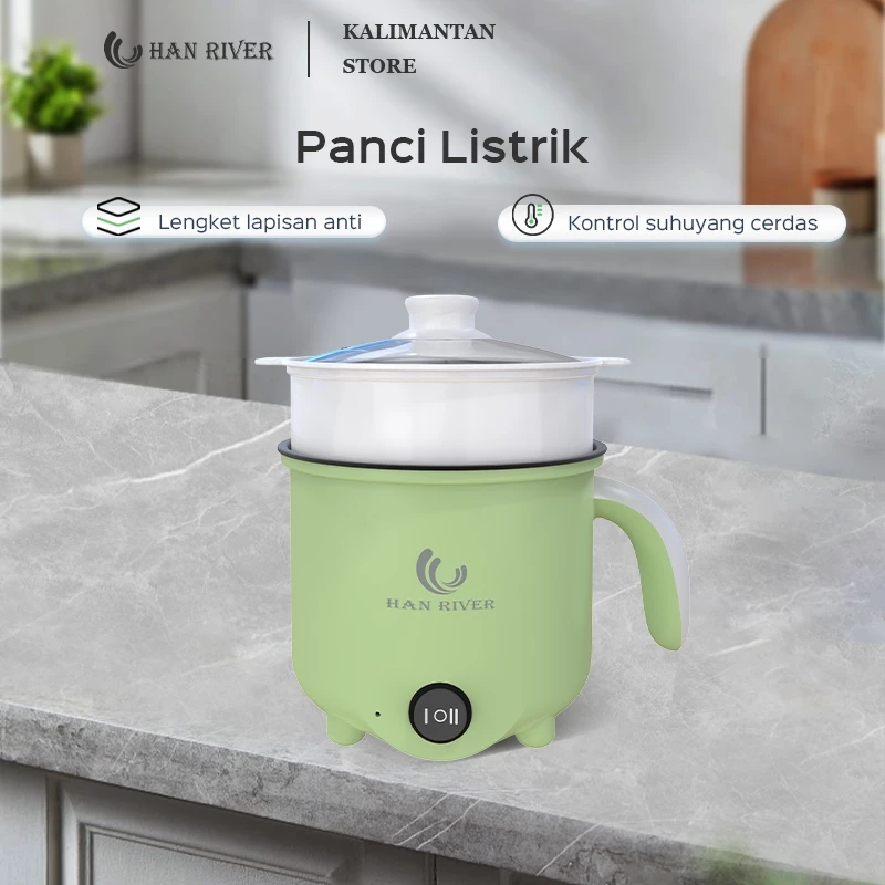 [Pengiriman dari Banjarmasin]HAN RIVER Panci Listrik 2 in 1/Multi Electric Pot 18cm Kapasitas Tinggi