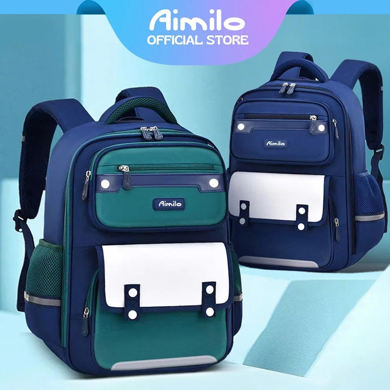 [READY] Aimilo Tas Ransel Sekolah Laki Laki Gaya Inggris Tas Ransel SD Tas Ransel Anak