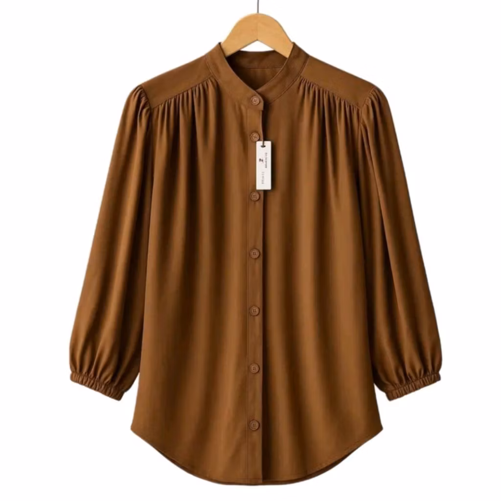 AMENA Blouse Kemeja Atasan Wanita Rayon twiil