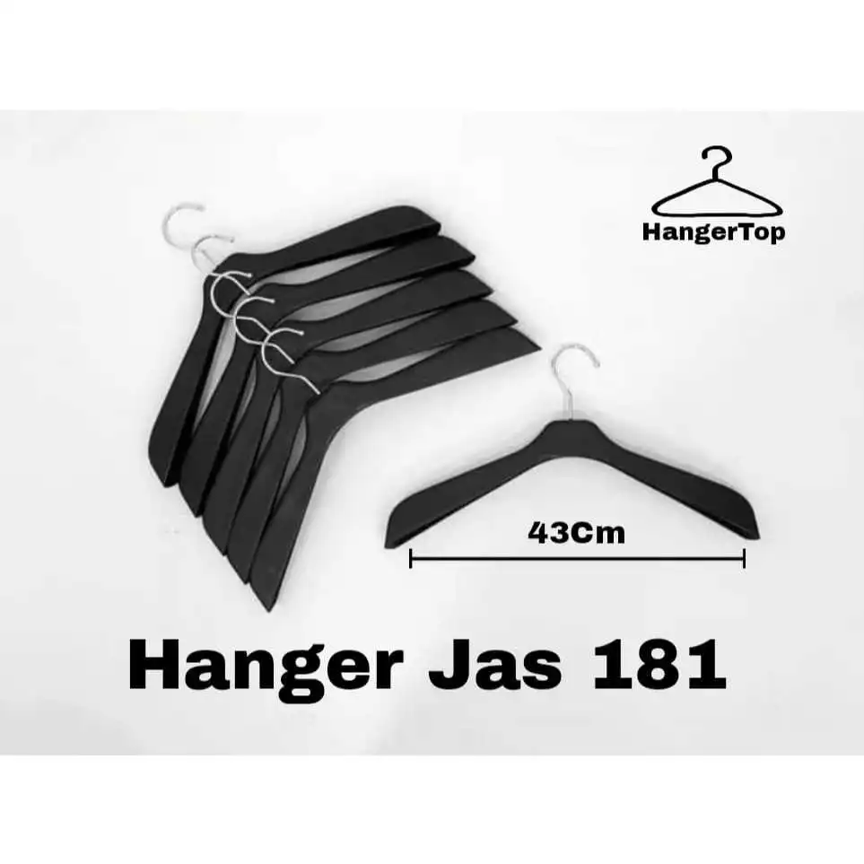 HANGER JAS 181 HITAM HARGA PERLUSIN / 12 BH /Hanger 181 Hanger Jas Dewasa