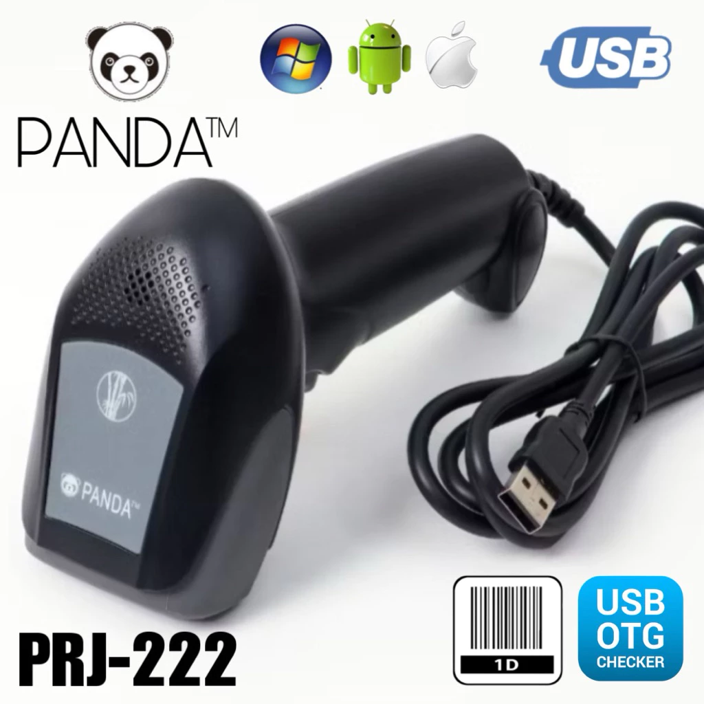 07. Barcode Scanner Laser Tangan 1D PANDA PRJ-222 (B) USB