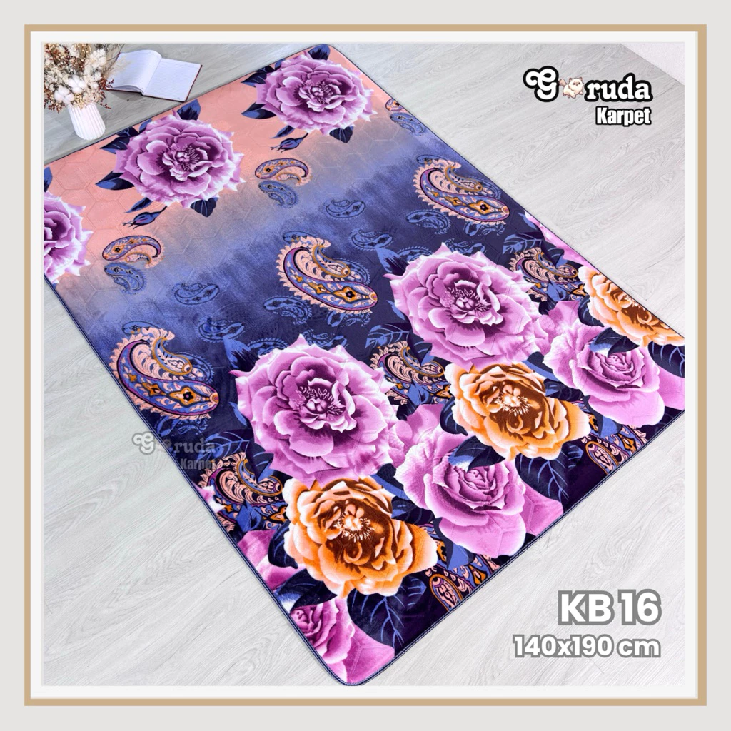 (GARUDA BANJARMASIN) Karpet Malaysia ukuran 140x190 cm tebal dan lembut polyester 100% Series 1-60