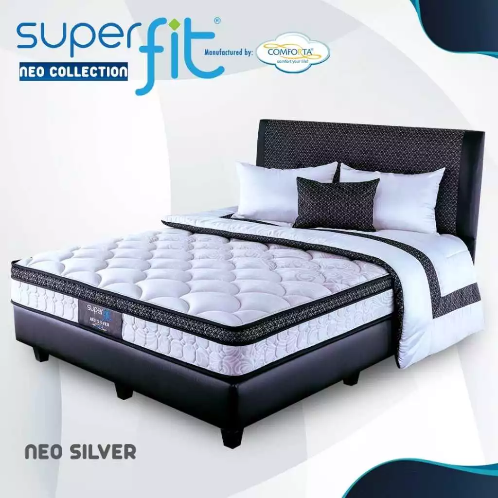 Comforta Kasur Spring bed Superfit NEO Silver tebal 27 cm Matrass Only Dan Full Set