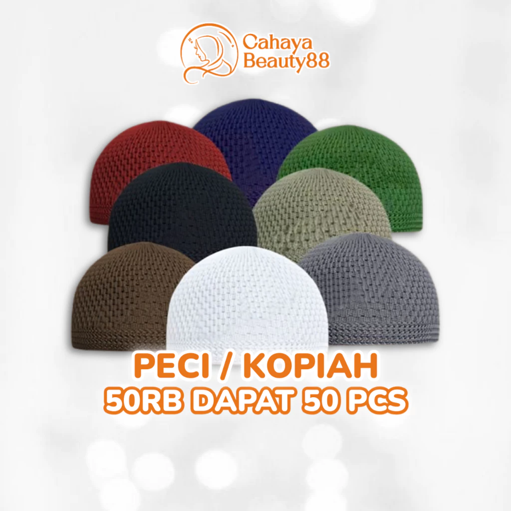 (50Rb Isi 50 Pcs) Peci / Kopiah / Kopyah Rajut