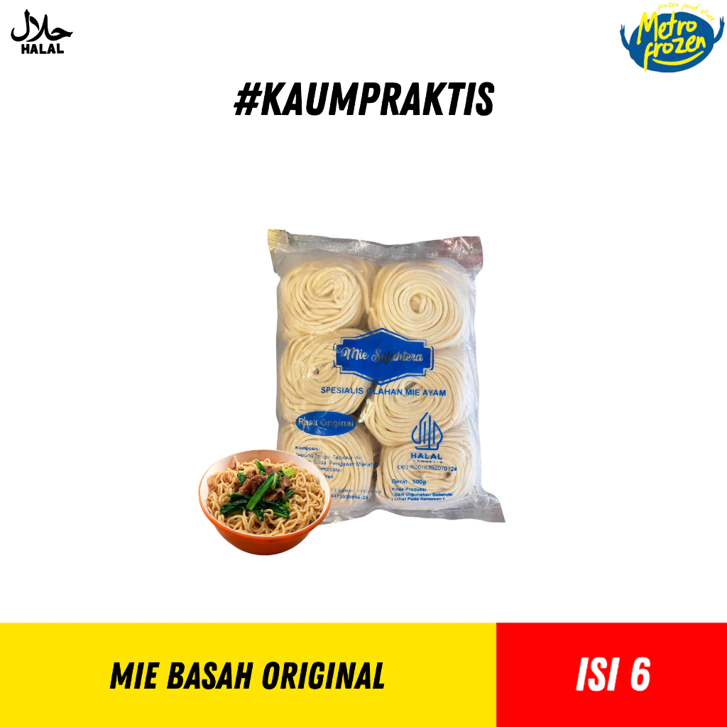 SEJAHTERA Mie Basah Original (6pcs)// mie ayam instan Banjarmasin