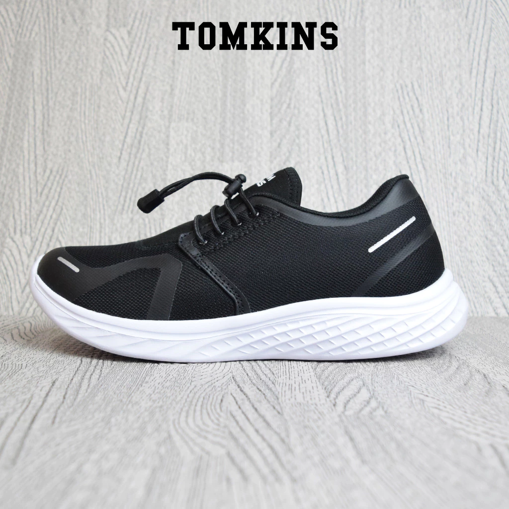 TOMKINS Delfino -  Hitam Putih Sepatu Sekolah