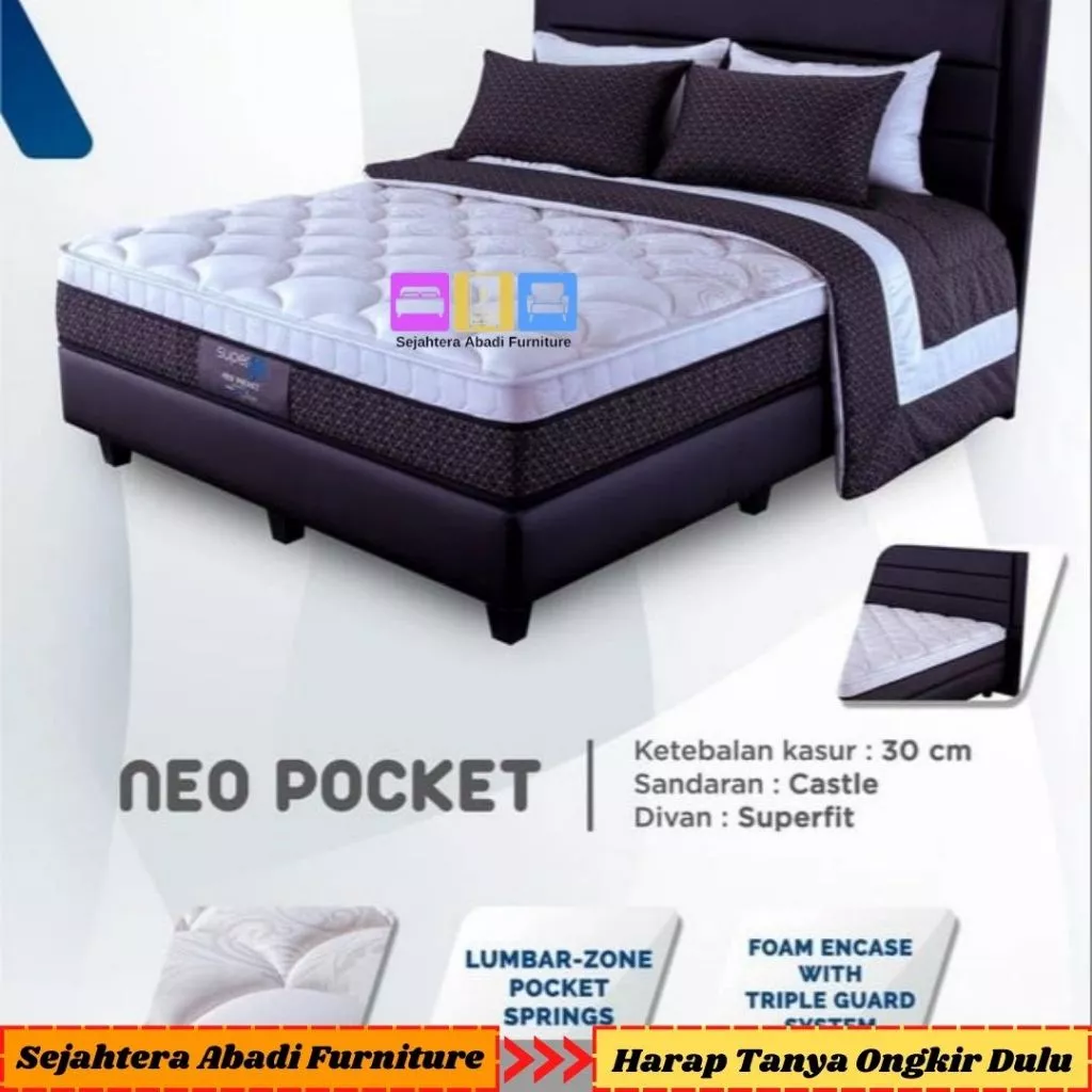 Springbed Comforta Type Superfit Neo Pocket Plush Top Matras / Set