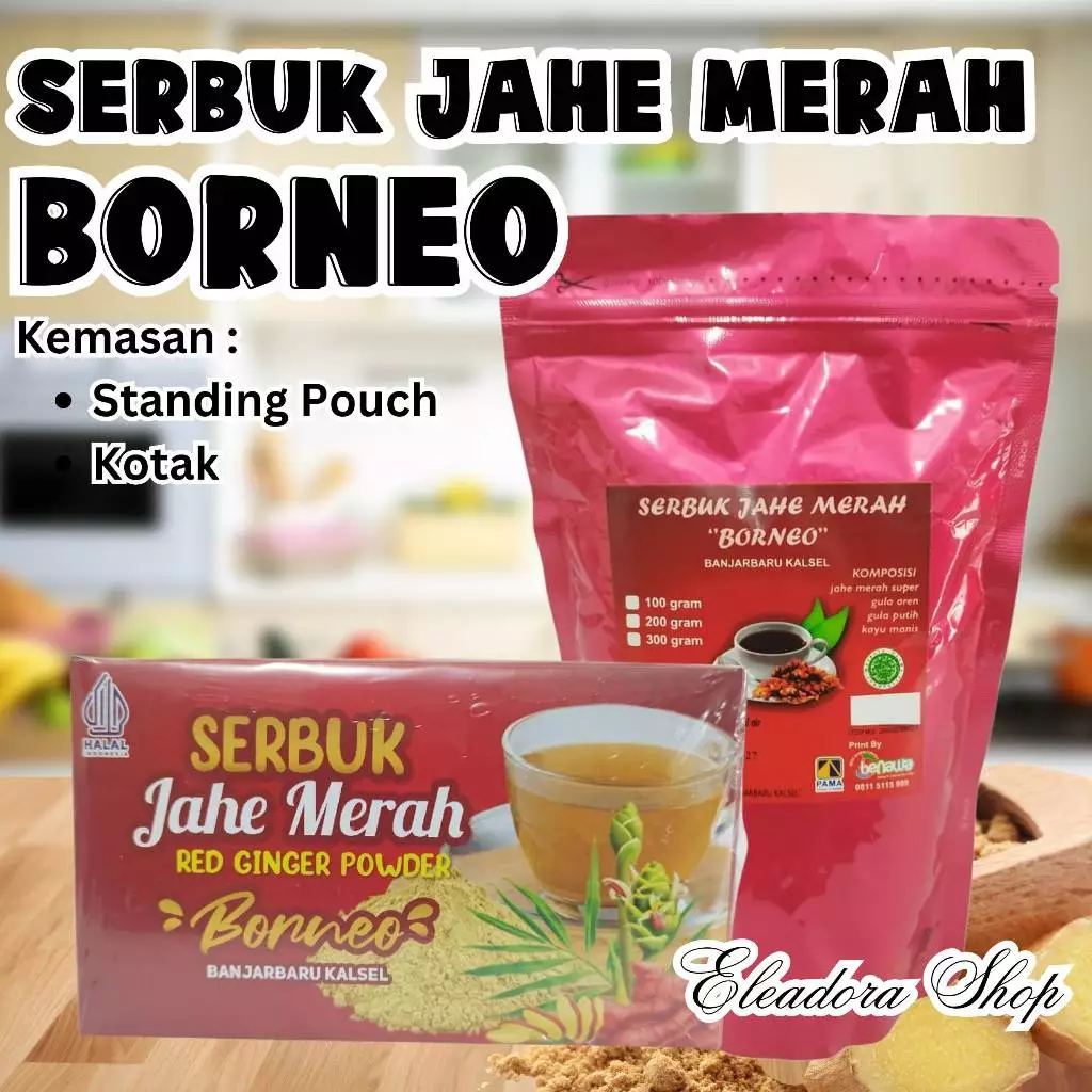 Serbuk Jahe Merah "Borneo" Asli Banjarbaru Kalimantan Selatan