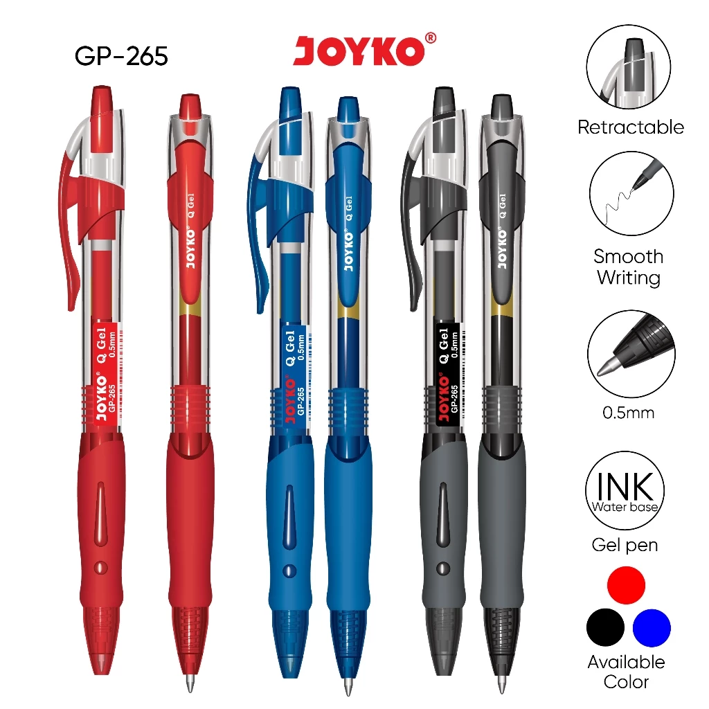 JOYKO Gel Pen Pulpen Pena GP-265 Q Gel 0.5 mm