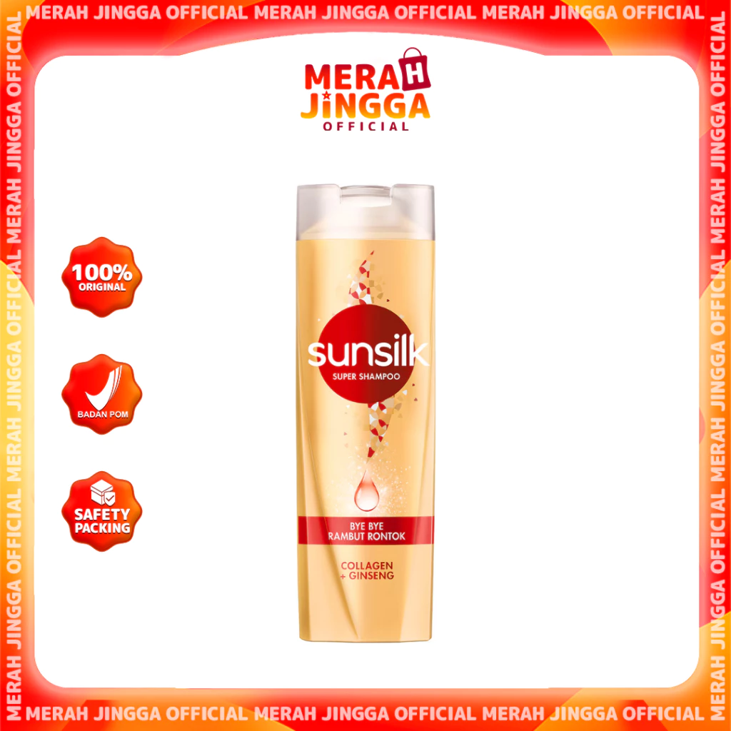 Sunsilk Super Shampoo Bye-Bye Rambut Rontok 160ml  | Merah Jingga Official
