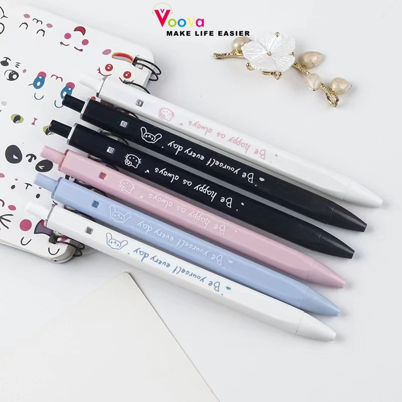 VOOVA Pena Gel Lucu ins / Alat Tulis Anak Square Pen Pena Warna Netral / Pulpen Gel