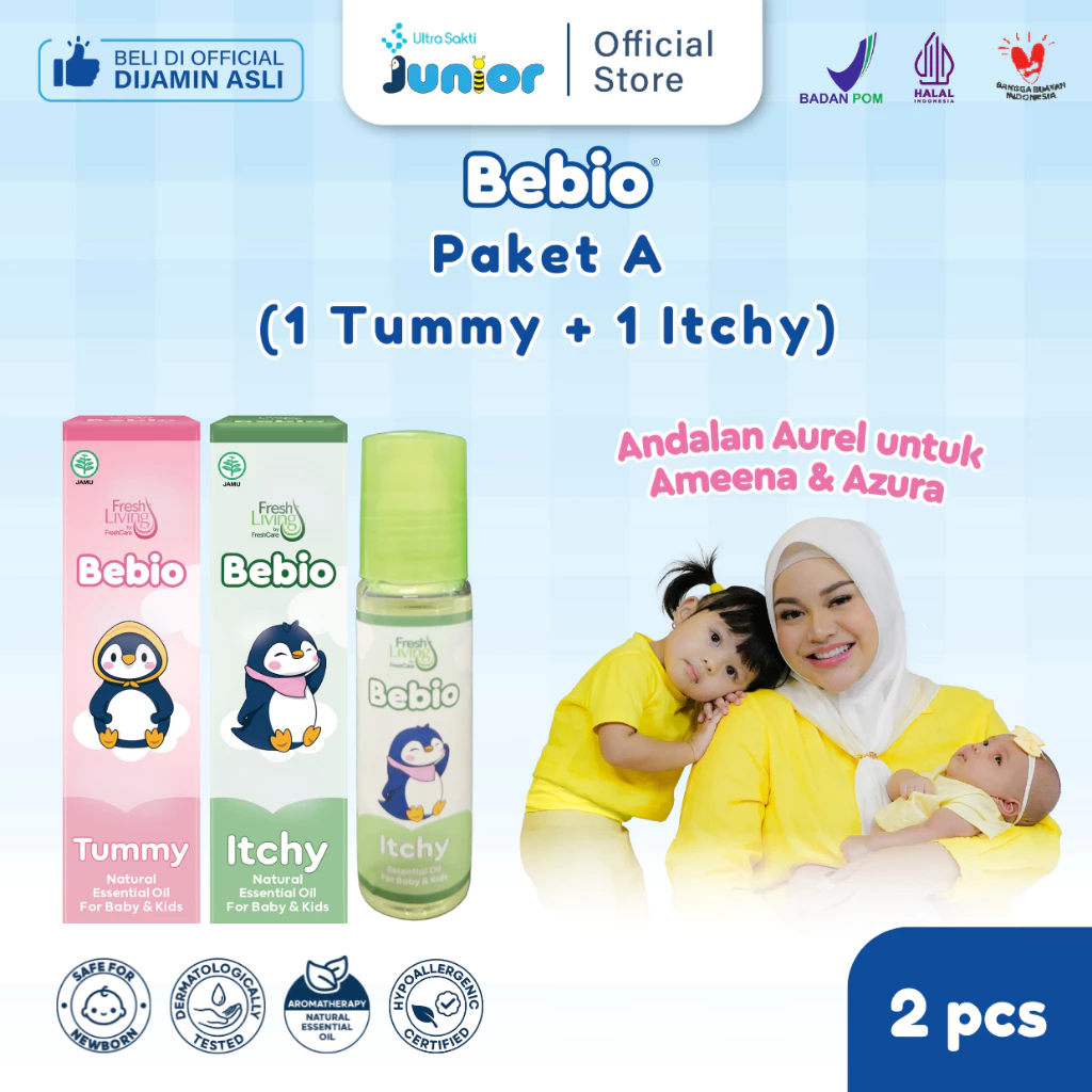 Paket A BEBIO Tummy + Itchy - Essential Oil Bayi dan Anak Paket A BEBIO Tummy + Itchy - Essential Oil Bayi dan Anak