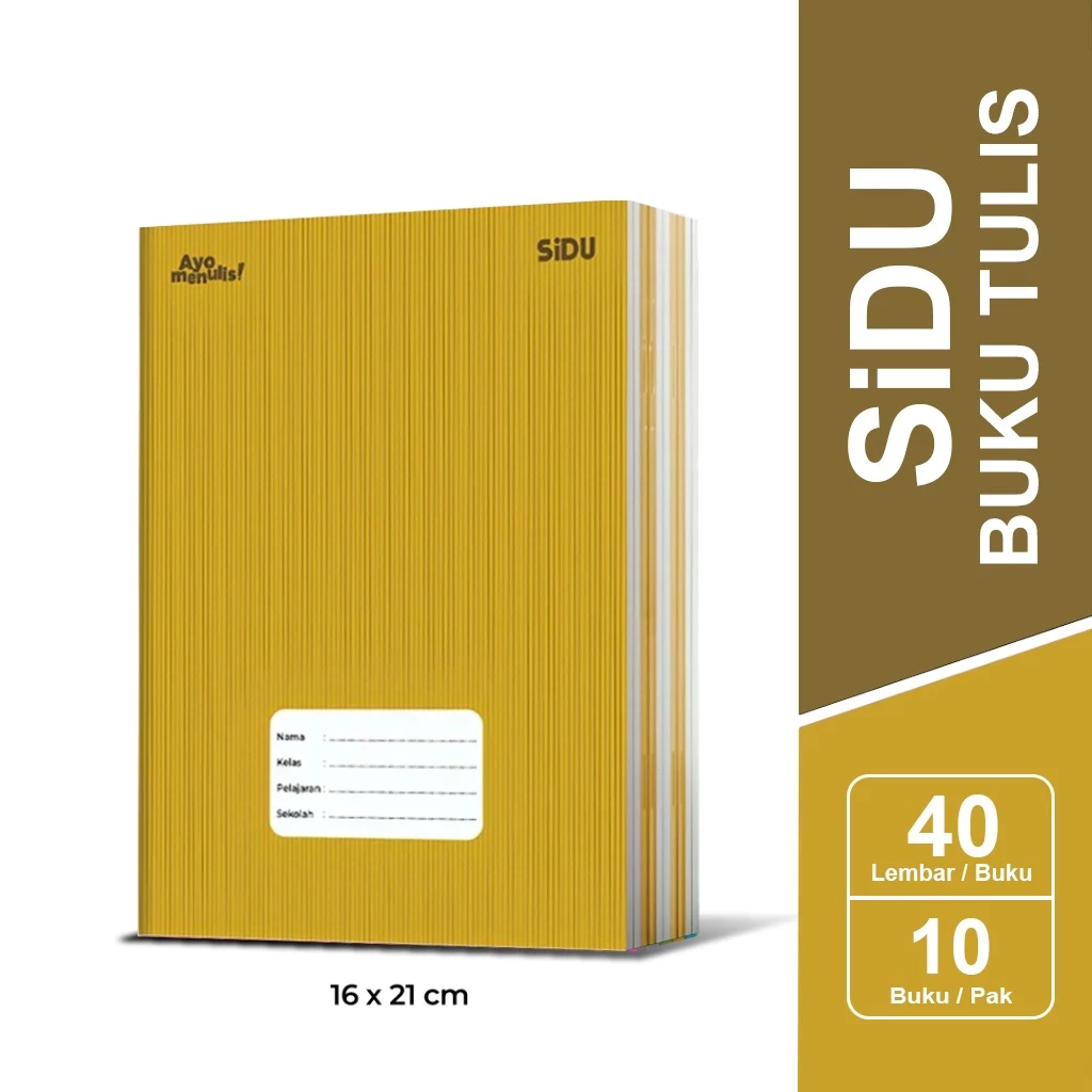 [ PAK ] Buku Tulis SIDU Sinar Dunia 40 Lembar Sampul Coklat / Kraf Grosir (Isi 10 Buku)