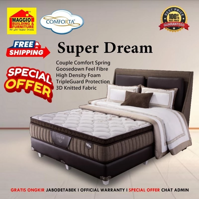 KASUR SPRINGBED COMFORTA - MATRAS SPRINBGED SUPER DREAM - COMFORTA