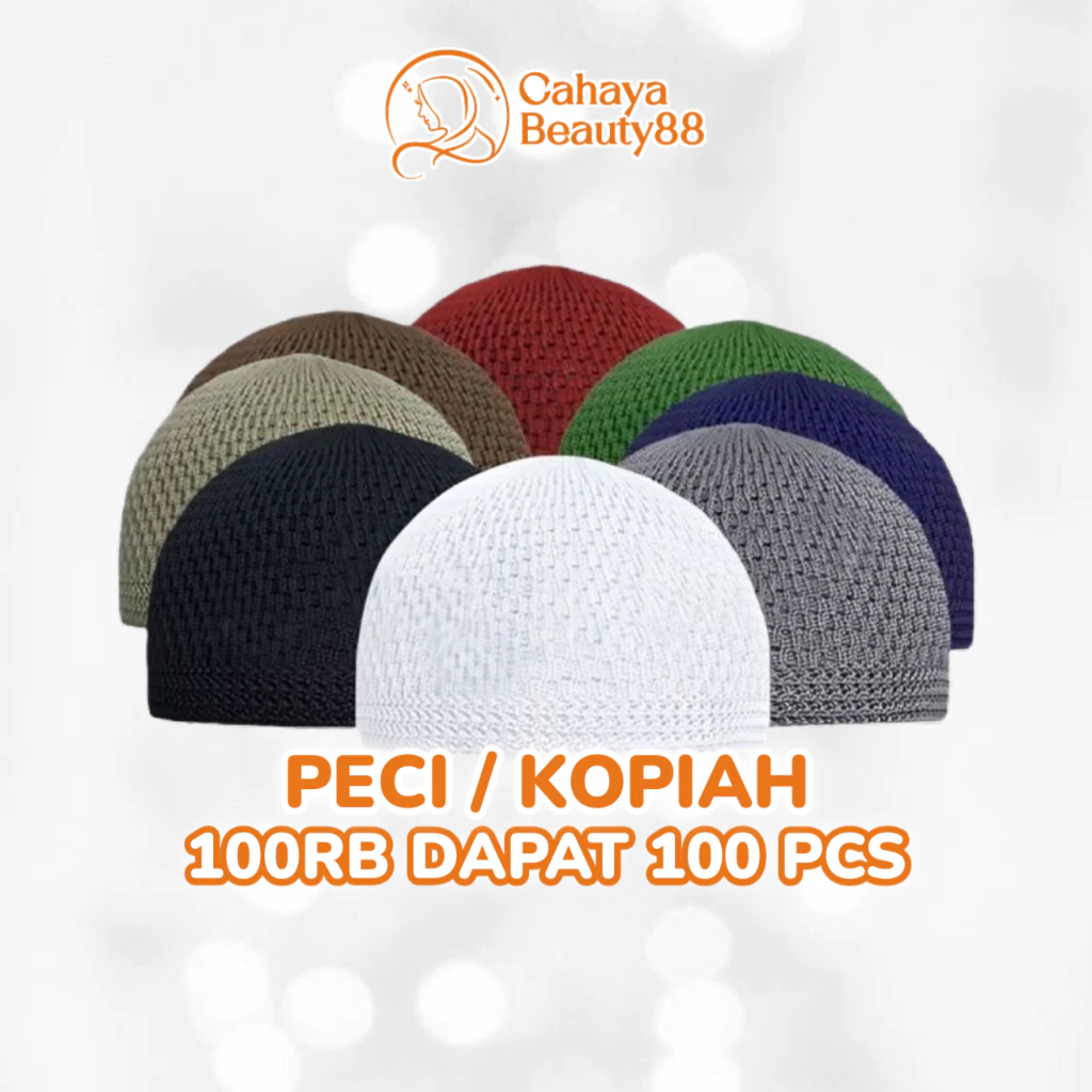 (100Rb Isi 100 Pcs) Peci / Kopiah / Kopyah Rajut