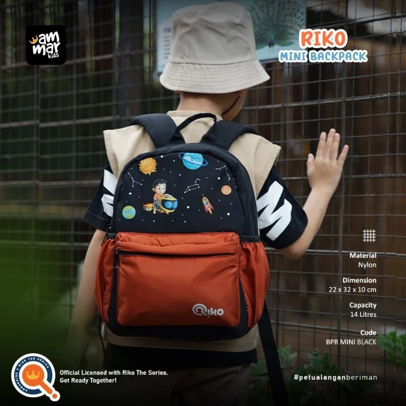 Ammarkids x Riko The Series Tas Ransel Mini Backpack Anak Laki Laki TK SD