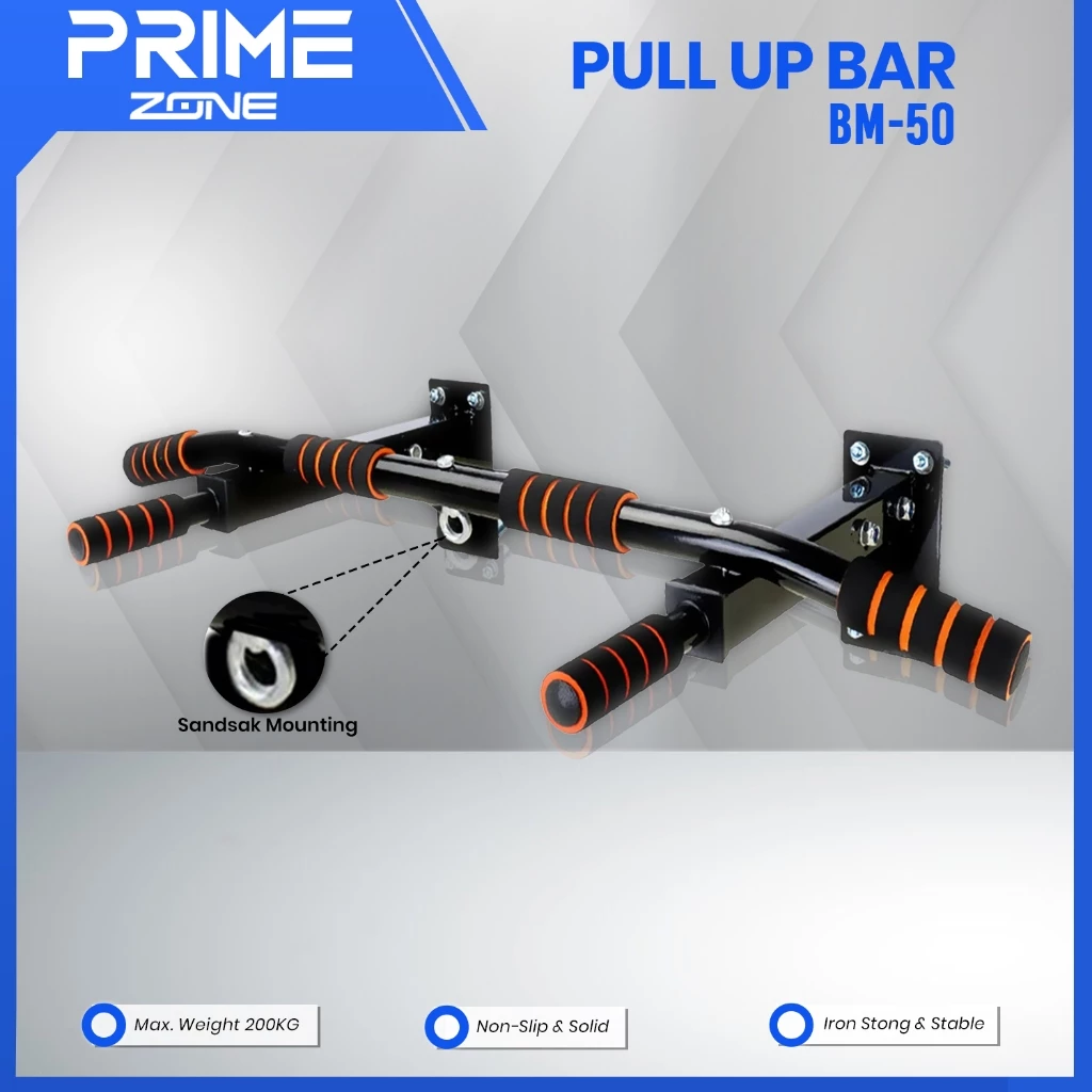 READY STOCK  Pull Up Bar BM-50 Wall Chin Up Pullup Samsak Bracket terlaris di Banjarbaru