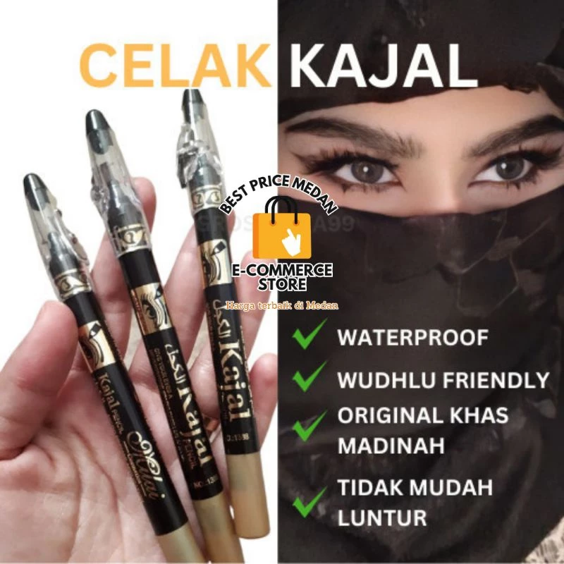CELAK MATA KAJAL PENSIL ALIS Waterproof Untuk Mata Indah Warna Hitam Dari Herbal