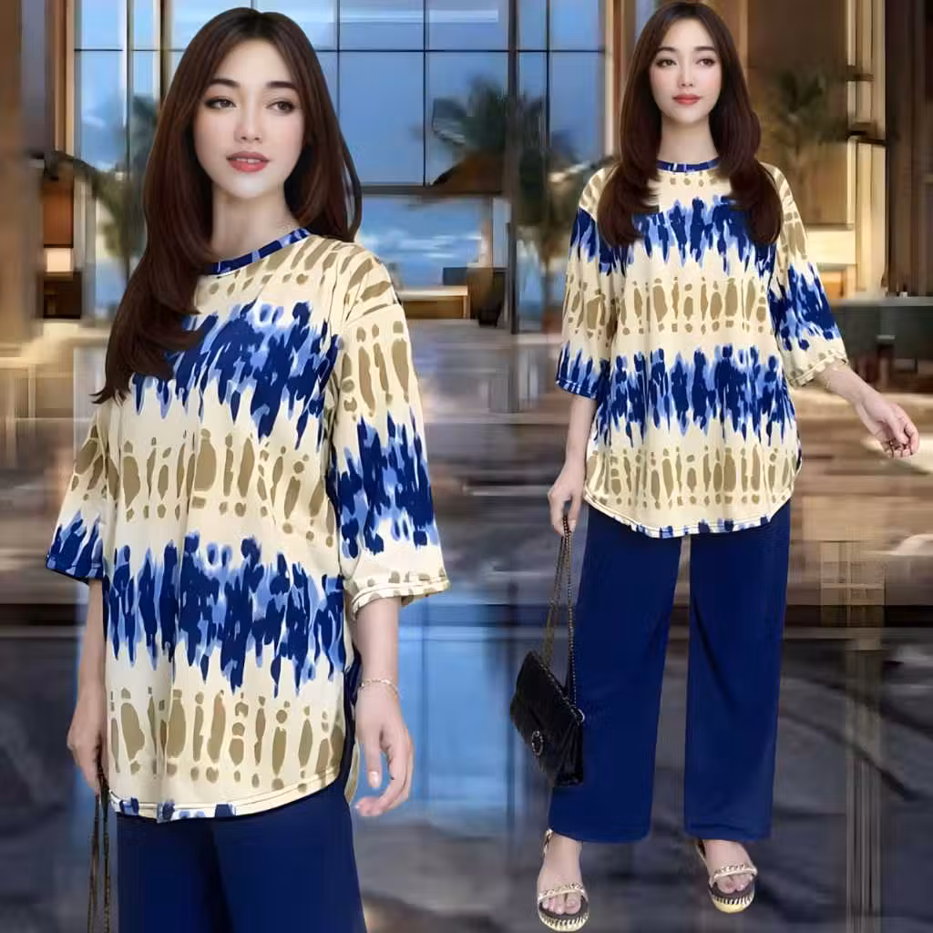 ARDANI SETELAN WANITA LD 120 & LD 130 CELANA LURUS DAN ATASAN OVAL BELAHAN KIRI DAN KANAN OVERSIZE W