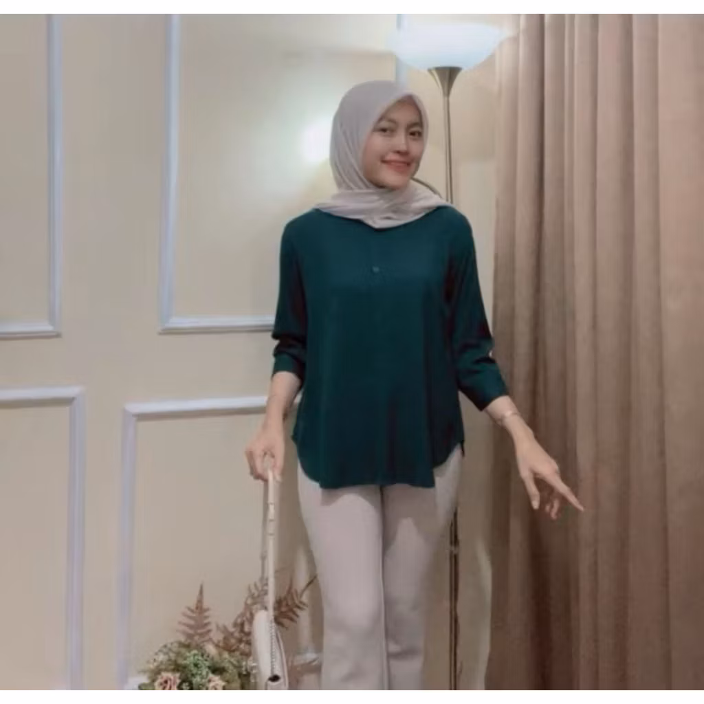 DAILY TOP ATASAN WANITA CASUAL LENGAN 7/8 TERBARU