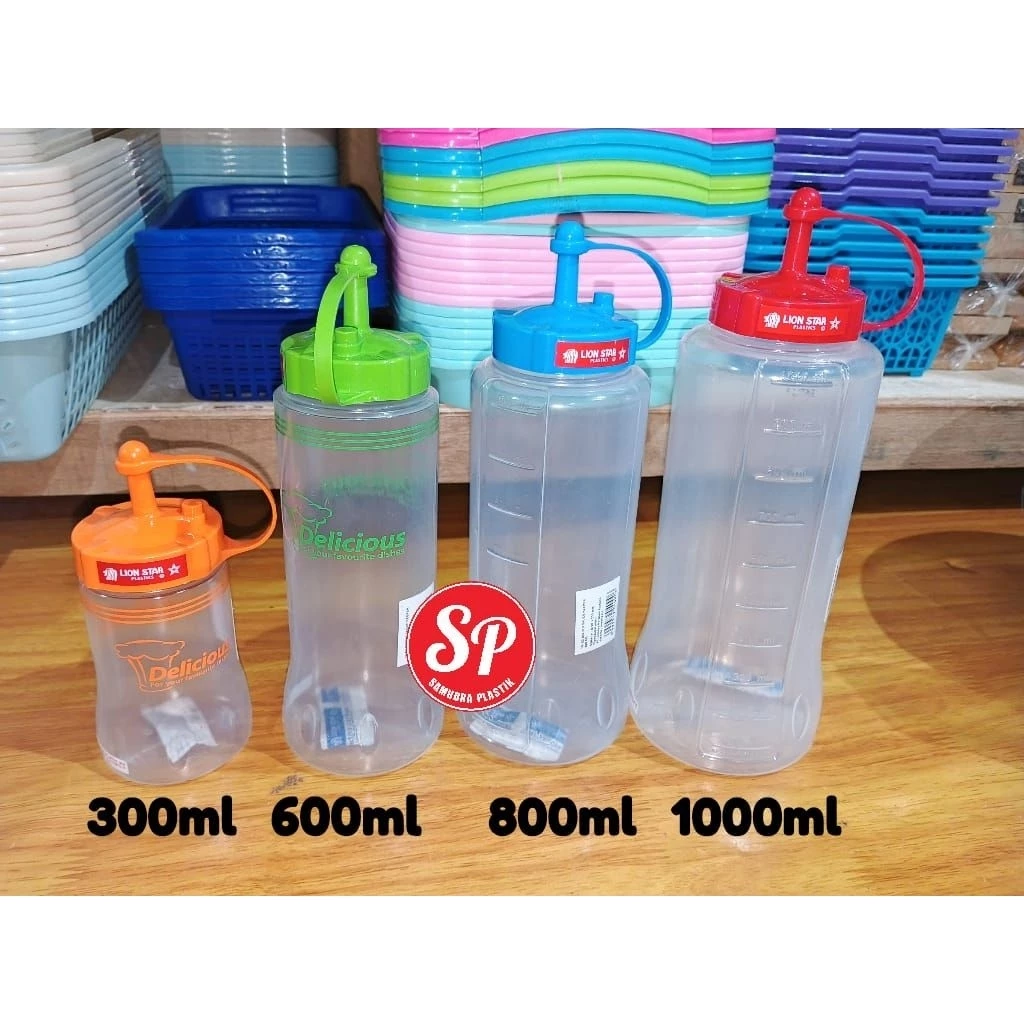 Botol Kecap Lion Star Anti Tumpah Berbagai Ukuran