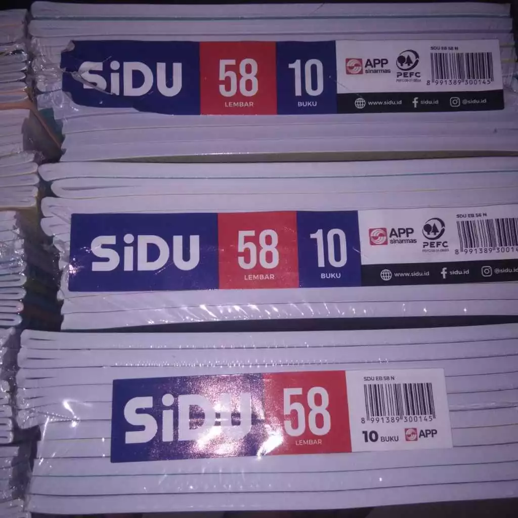 Buku Tulis Sidu [10PCS] 58 Lembar 1Pack