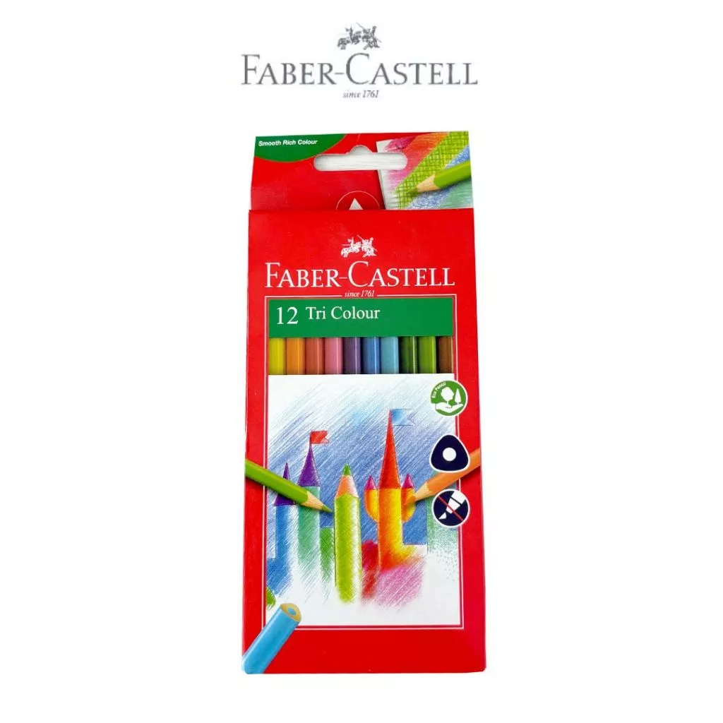 Faber-Castell Pensil Warna Anak Tri Colour Ergonomis Aman