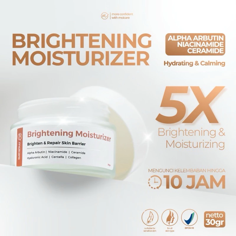 Moicare Brightening Moisturizer Cream Pelembab Pencerah Skin Barrier Moicare Banjarbaru