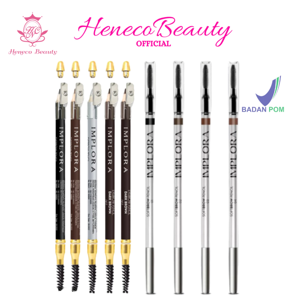 IMPLORA Eyebrow Pencil 2.5g / Soft Brow / Eye Pensil Alis Serut Rautan