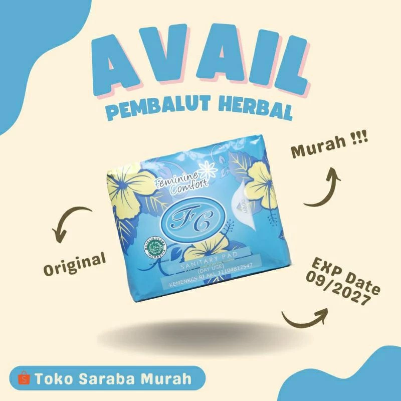 Avail Pembalut Original Biru Siang Day Use Expired 09 - 2027 Banjarmasin Murah