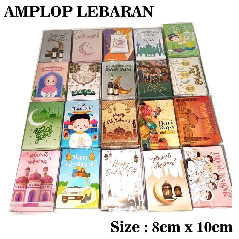 Amplop Lebaran [Isi 50pcs] Angpao Lebaran Idul Fitri Besar Panjang Amplop Karakter Angpao Lucu / Amplop Lebaran