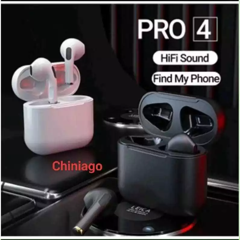 Pro 4 TWS Headset Bluetooth TWS with Mic Smart Touch Control Earphone HiFi Stereo Headset Wireless