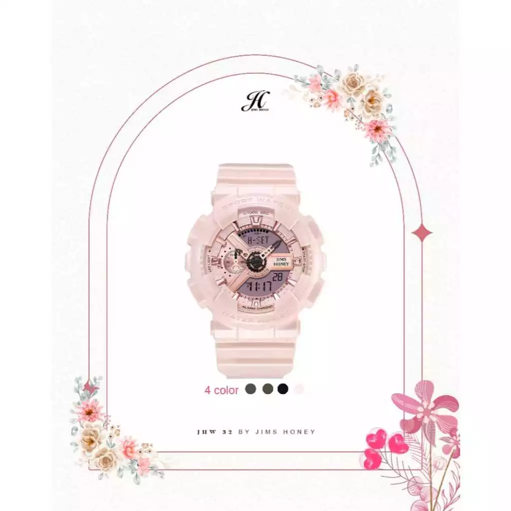 JHW 32 JAM TANGAN COUPLE PRIA DAN WANITA JIMS HONEY BANJARBARU (BISA COD)