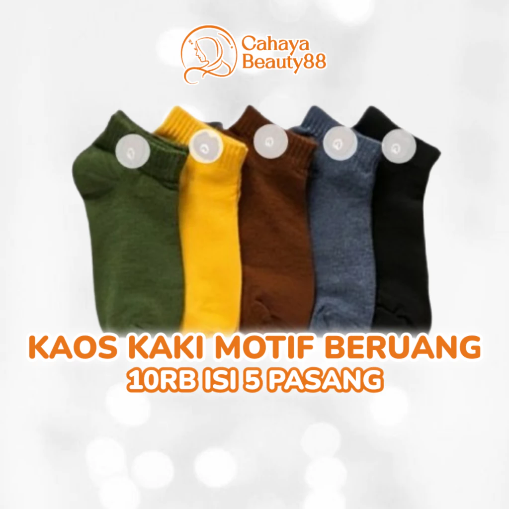 (10Rb Isi 5 Pasang) Kaos Kaki Motif Beruang Viral Nyaman
